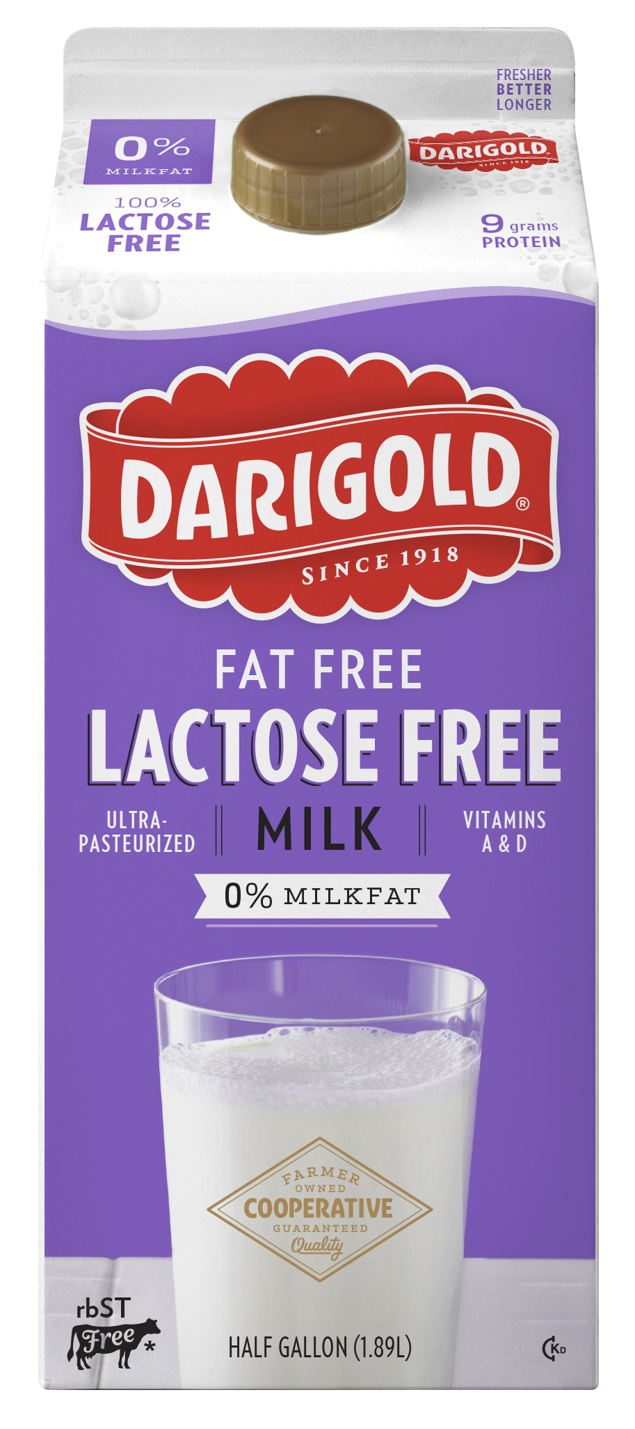 Lactose Free 0 Milk Half Gallon Darigold