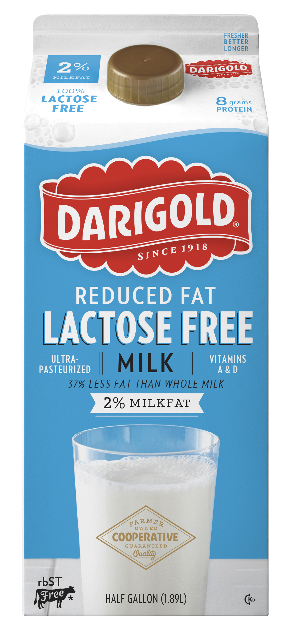 Lactose Free 2 Milk HalfGallon Darigold